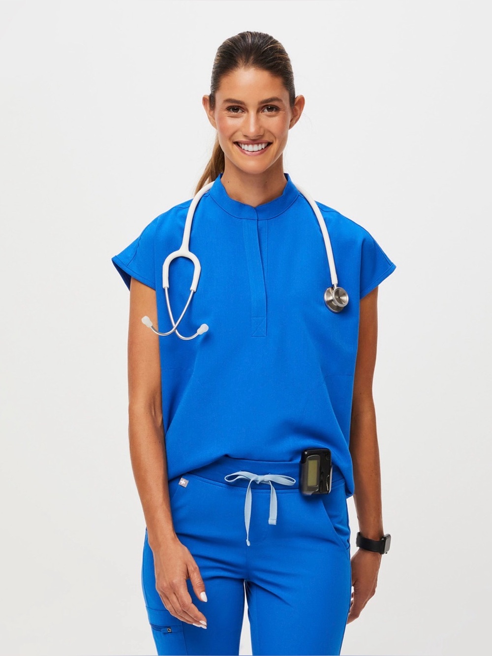 FIGS XL Sleeveless Rafaela Scrub top in Royal Blue